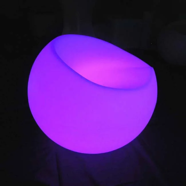 D65*H50cm Light up PE Plastic Sofa Chairs Factory No.SK-LF33 iluminated waterproof light LED Sofa Chair 1pc