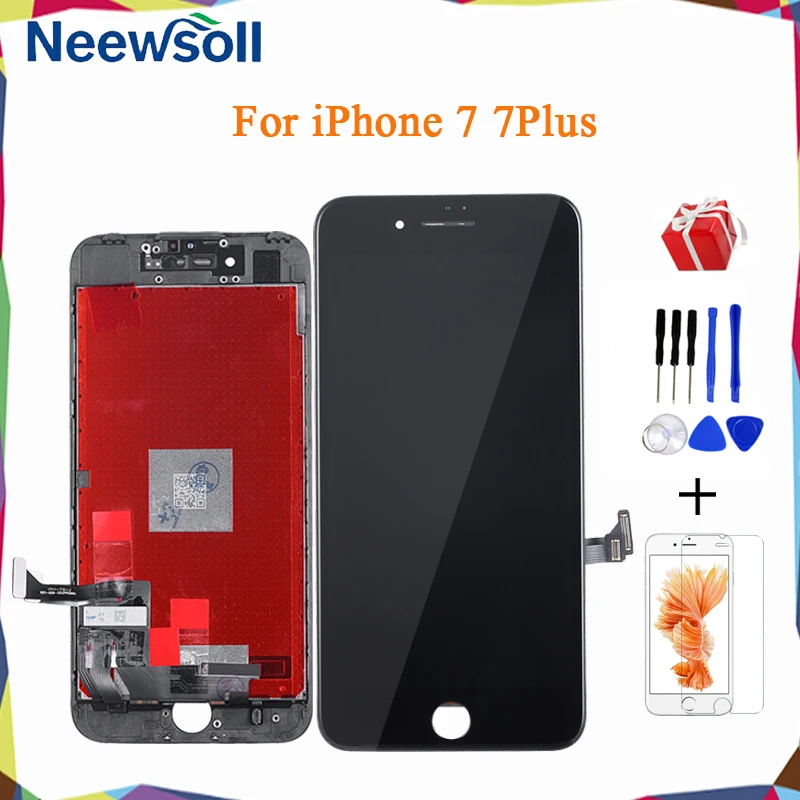 

Neewsoll aaa Display Pantalla For iPhone 7 7 Plus LCD Display Assembly With 3D Touch Screen Digitizer Replacement Black/White