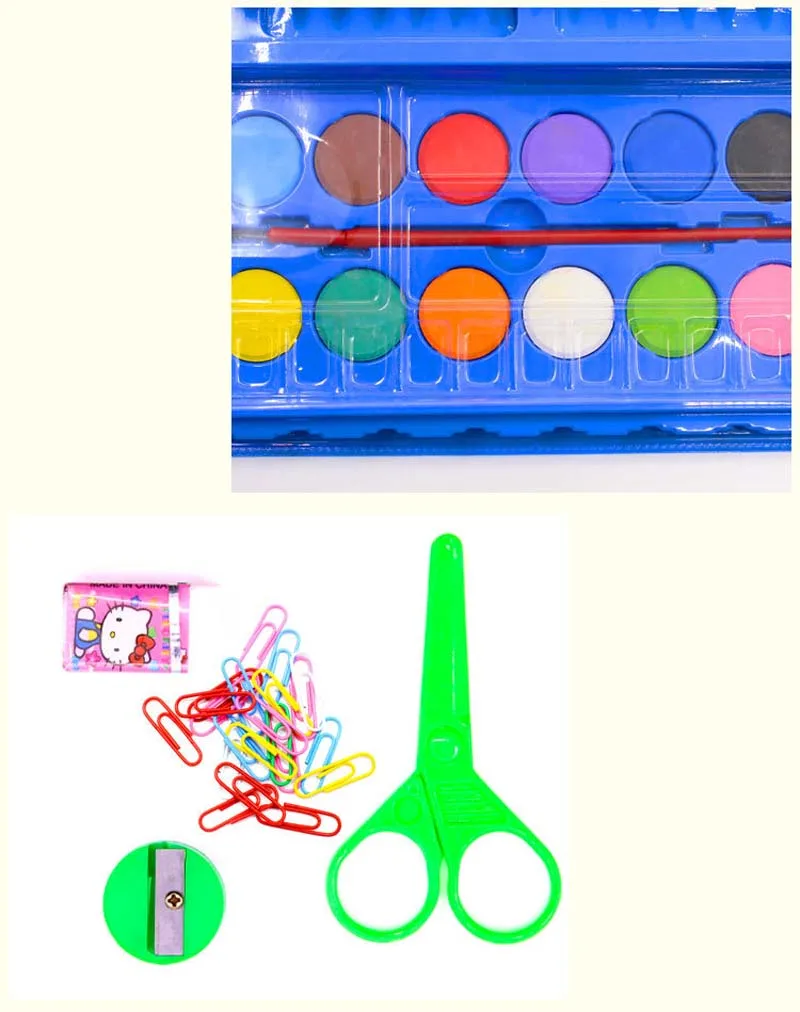 150PCS Pack Baby Educational Toys Kids Boy Girl Drawing Toys Learning Drawing Props Watercolor Pen Ruler Eraser Set