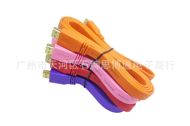 3 м 1 5 HDMI к кабель 4 в 1080p 3D плоская линия Короткий позолоченный штекер Мужской для