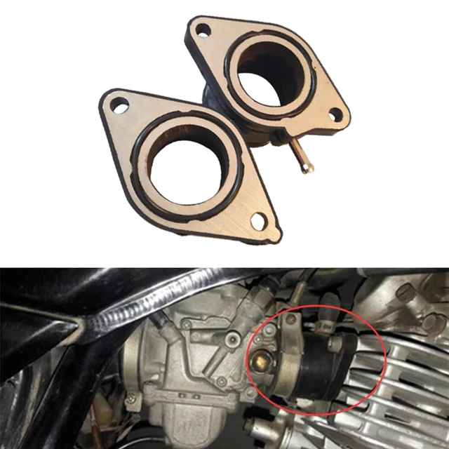 2Pcs Motorcycle Carburetor Interface Adapter Intake Manifold For Yamaha XT 600 XT600 XT600Z