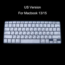 New US Version Russian Keyboard Silicone Skin Cover For Apple for Macbook Air Pro 13 15 hot