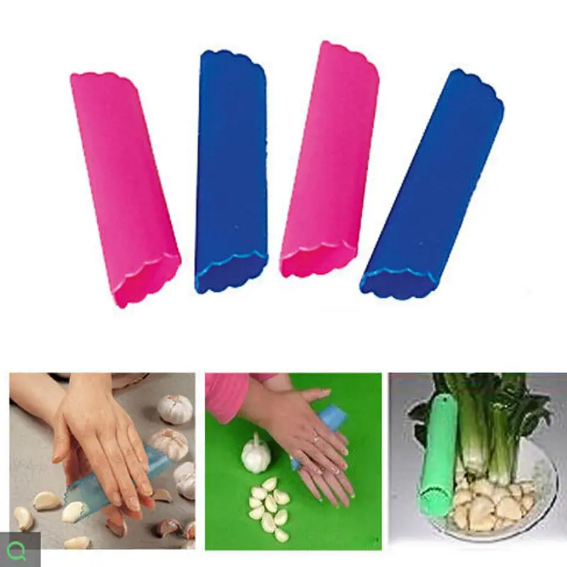 

Creative Silicone Garlic Peeler Practical Utility Kitchen Gadget Garlic Stripper Tube Peeling Garlic Peeling Random Color