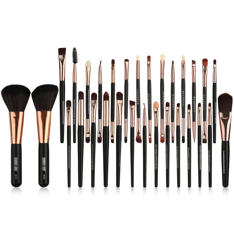 

Professional 30Pcs Wood Handle Soft Hair Cosmetic Brush Collection Foundation Brush Makeup Brushes Set Face Brushes Makeup