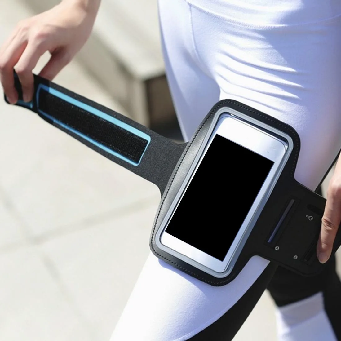 Outdoor sports mobile phone arm bag men and women fitness wrist running mobile phone sets waterproof multi-function arm band