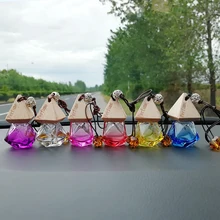 Автомобильный парфюм подвешиваемый пустой стеклянный флакон для распылитель эфирных масел освежитель воздуха зеркало заднего вида подвесная отделка