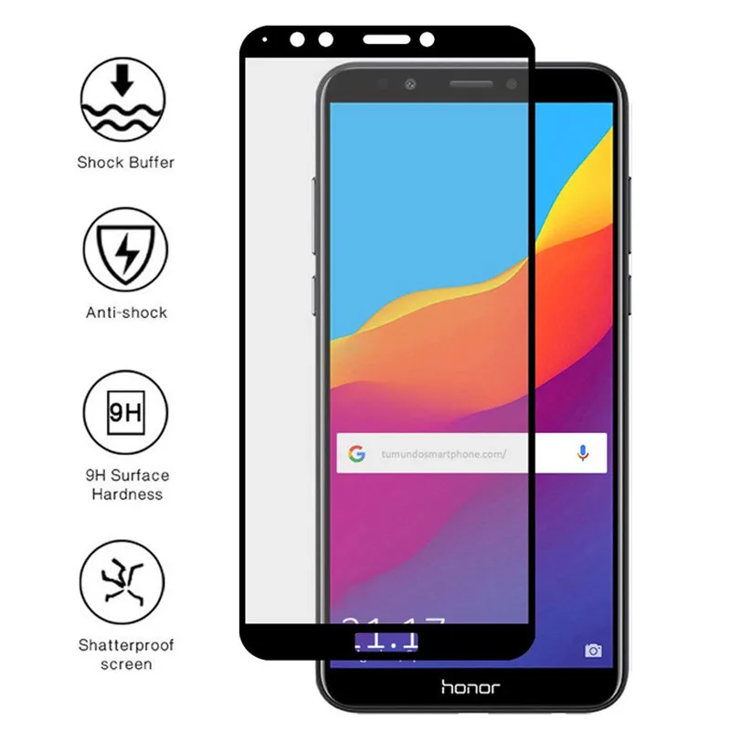 

9H Full Cover Protective Glass For Huawei Honor 7A Pro AUM-AL29 7A 5.45" For Honor 7C AUM-L41 5.7" 7C Pro Screen Protector Glas