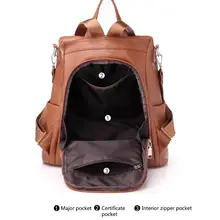 Brown/Black Women Backpack Purse PU Leather Anti-theft Rucksack Fashion School Shoulder Bag Brown/Black Women Backpack Purse PU Leather Anti-theft Rucksack Fashion School Shoulder Bag