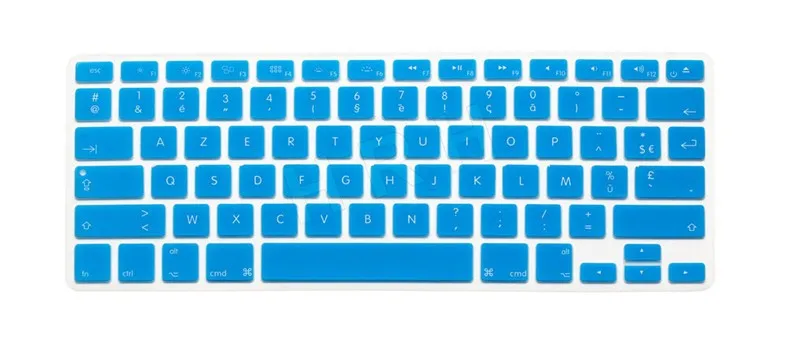 HRH AZERTY французский язык силиконовый чехол клавиатура кожи протектор для Macbook Air Pro retina 1" 15" 1" английская версия