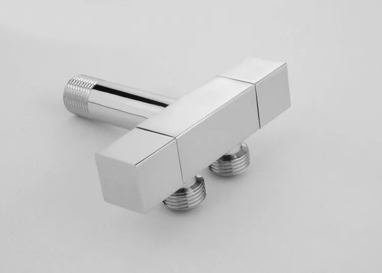 Латунь 1 вход 2 выхода двойной 2 ручки клапан трехходовой туалет клапан для shattaf клапан BD233