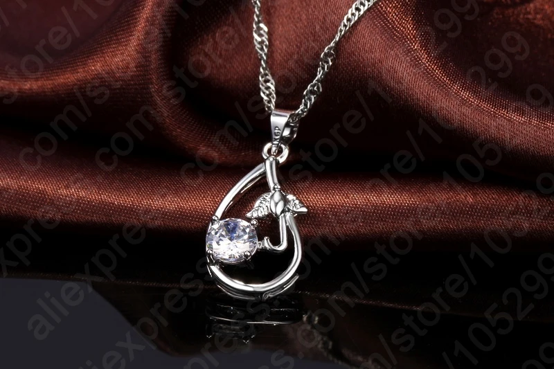 New-Arrival-Gift-Real-925-Sterling-Silver-Jewelry-Crystal-CZ-Water-Drop-Pendant-Umbrella-Woman-Necklace (1)