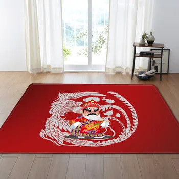 

Beijing Opera 3D Printing Hallway Carpets, Bedroom Living Room Tea Table Rugs, Kitchen Bathroom Antiskid Mats