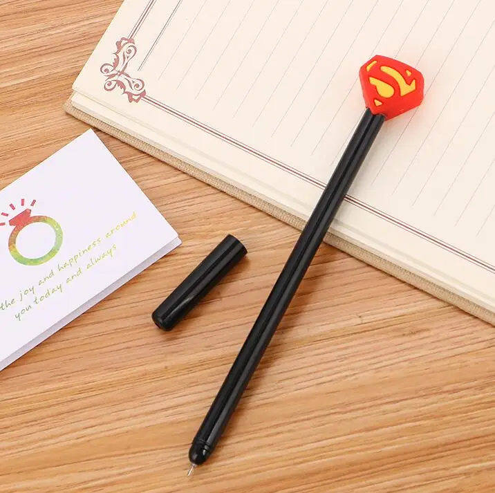 Супер герой мультипликационная гелевая ручка 0,5 мм черные чернила ручка для подписи офисные школьные принадлежности канцелярские принадлежности подарок - Цвет: 7