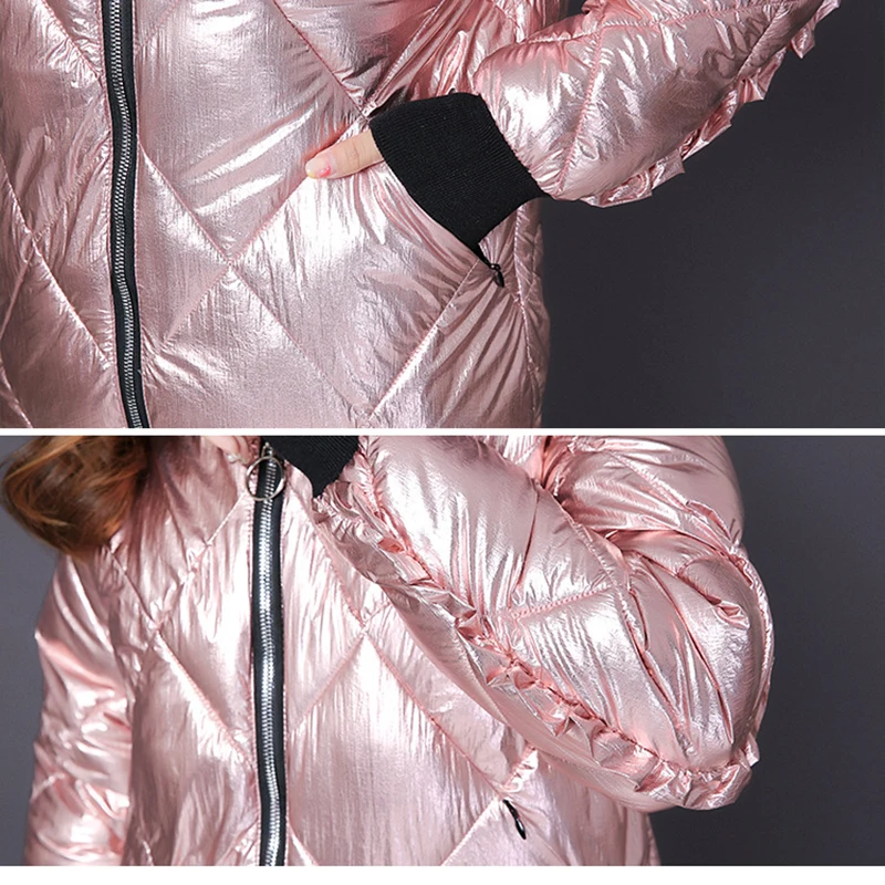 Pink Hiver light Ultra Manteaux Style À Slim Lumière T Vers Mode Belle Femmes Femelle Le Parkas Gray Long Décontractés purple Bas Capuchon Outwear yellow shirts Chaud Veste Fn1wqW4tWA