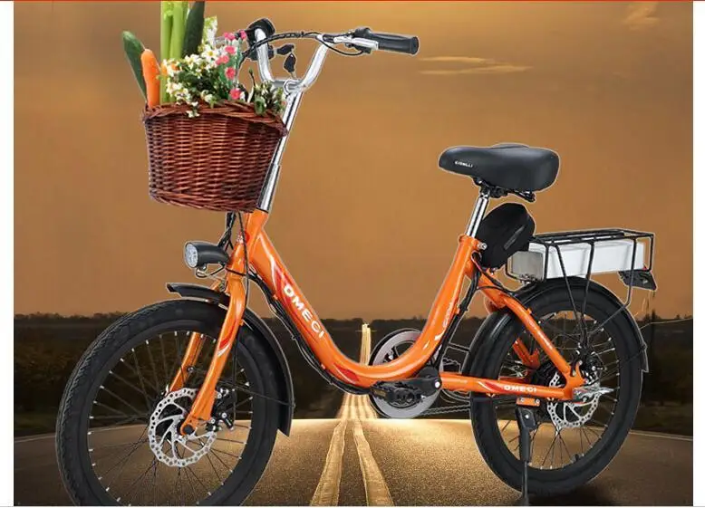 Perfect Electric Scooter 48V 250W 20 Inch Two Wheels Electric Bicycle Portable Orange/Blue Electric Bike Women Adults 17