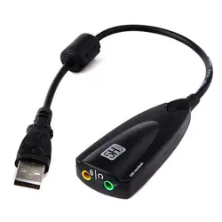5HV2 7,1 канала USB с кабелем звуковой карты виртуального канала звуковой дорожки аудио адаптер