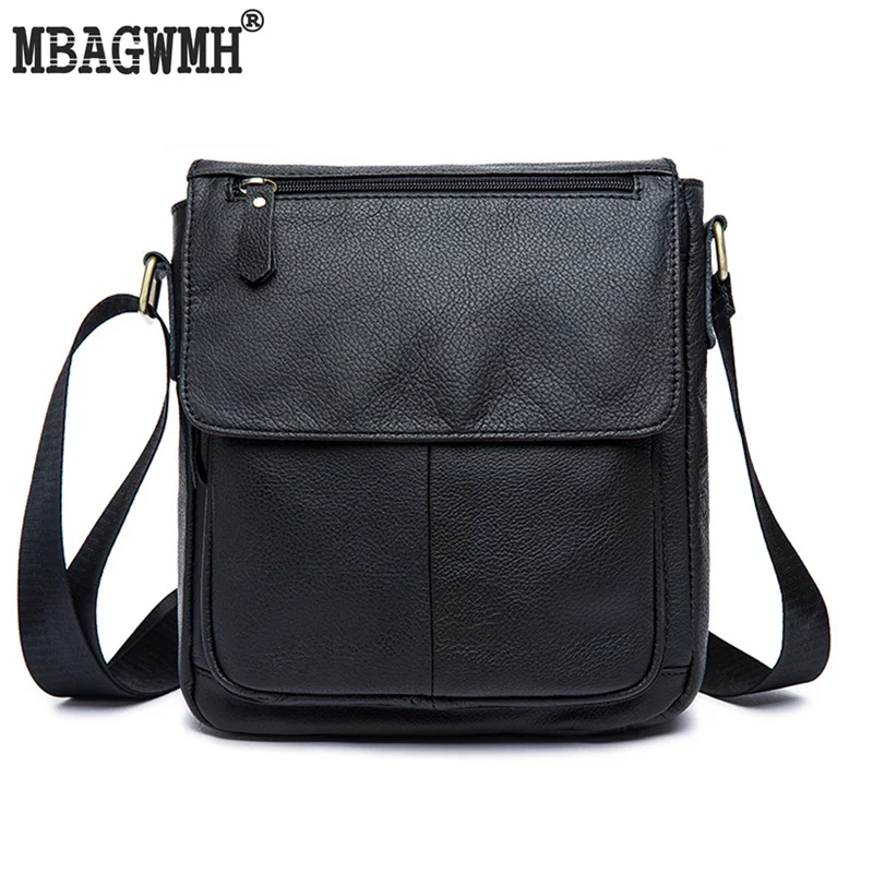 

MBAGWMH 100% Genuine Leather Male Bag Shoulder Vintage leather Bag Men Small High Quality Man Crossbody bags