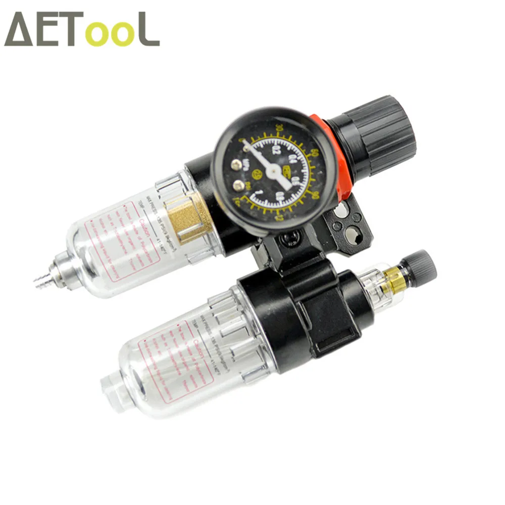 

AETool Air Compressor oil Water Separator Air Pressure Regulator Gauge Trap Filter Airbrush Pneumatic Tools Air Compressor Parts