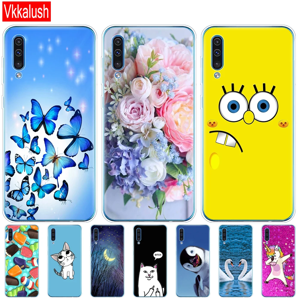 

For Samsung Galaxy A50 Case Silicon Transparent Back Cover Phone Case For Samsung A50 A505 A505F SM-A505F Soft Case 6.4