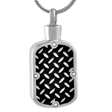 IJD9555 White Enamel Finely Crafted Personalised Rhinestone&Crystal Memorial Ash Keepsake Cremation Jewelry