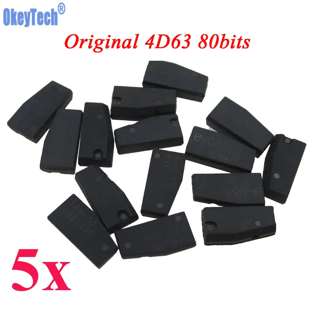 OkeyTech 5pcs lot Original ID83 4D63 80bit Chip for Ford for Mazda ID4D63 Carbon Car Key Chip Auto Transponder Chip High Quality
