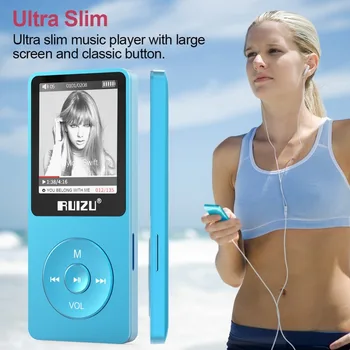 

Portable Original RUIZU X02 Mp3 Player 4gb Memory and Support Sd Card Up To 64gb Fm Recording E-book Multifunction Music Player