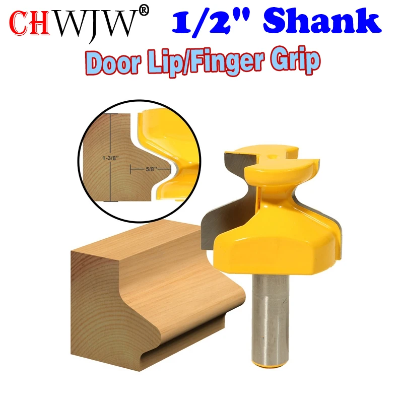 1PC 1/2 Shank Door Edge Reversible European Finger Pull Lip Router Bit