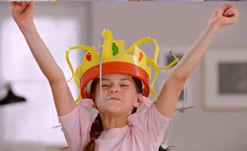 Круглая Корона потребление пищи шляпа для детской вечеринки маленькие друзья шляпа Tricky игрушка чау Корона Вечерние