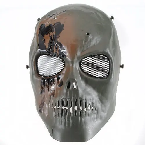 

Skull Skeleton Mask Paintball Full Face Airsoft Army Game Protect(green)