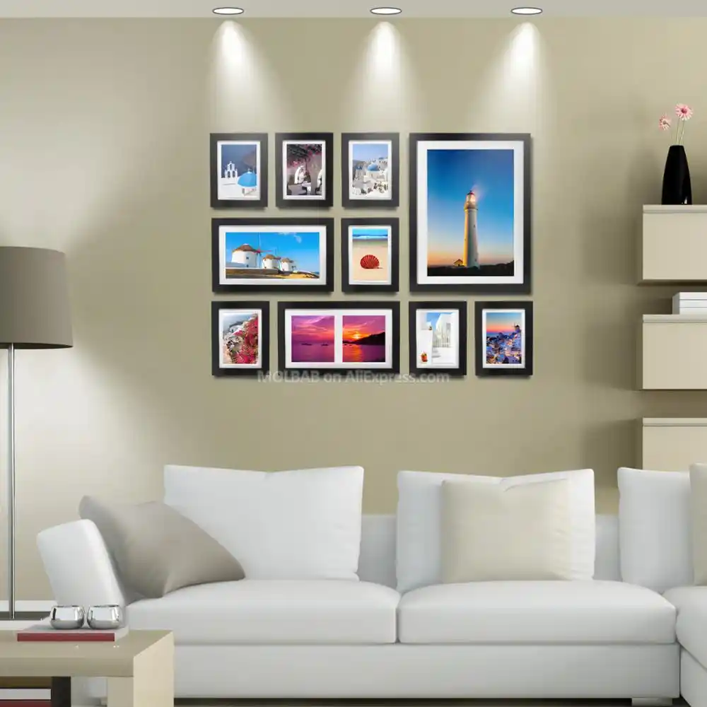Molbab Wood Photo Frame Gallery Wall 10pcs Set Modern Style Flat Moulding Border Wooden Picture Frames Home Decor 7 12 16 Inch Framing Steps Framedecorative Wood Frame Aliexpress
