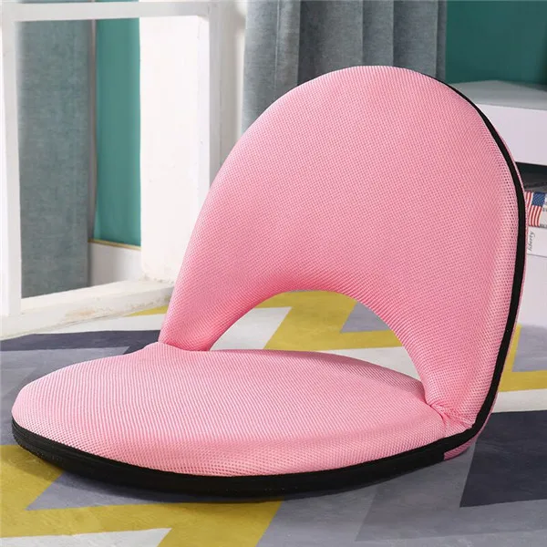 Пол подушка для кресла, дивана Регулируемый 6 положениями переключателя с откидной спинкой моющееся покрытие нанесите монтажную пену с твердой Поддержка для детей и взрослых складной стул - Цвет: Pink Color