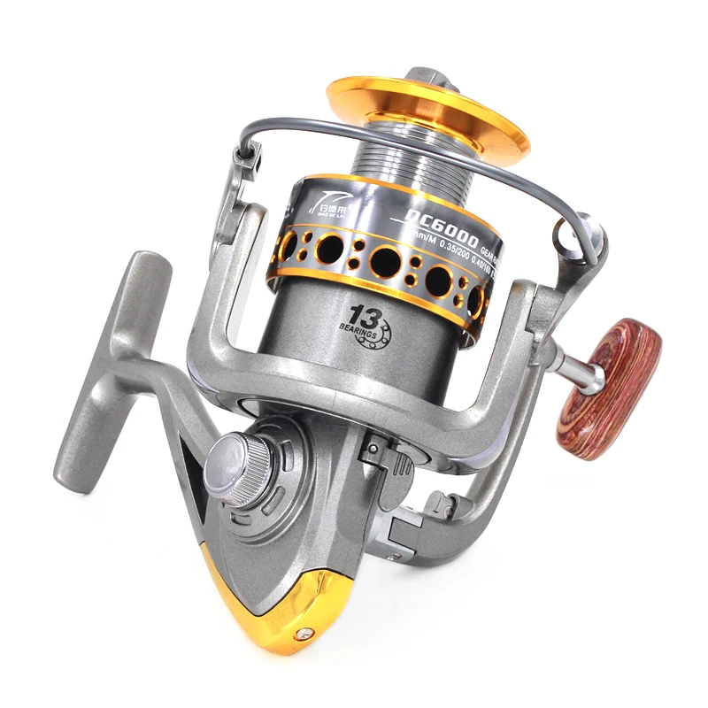 DC1000-7000 Series 13BB Spinning Fishing Reel Drag High Speed Metal Spool Fresh Salt Water Sea Carp Pesca | Спорт и развлечения