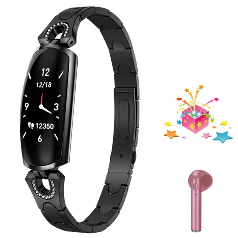 Smart electronics Women smart watch+earphone/set womans newest smart watch	 heart rate monitoring blood pressure H8 plus band