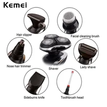 Grooming Kit IPX5 Precision Hair Clipper Lady Shaver Head Electric Facial Cleaning Brush Nose Hair Trimmer