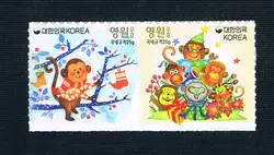 2015 Корея kr1587 Китай 2016 знаки Обезьяна bingshen 2 Новый 1229 самоклеящиеся штампы