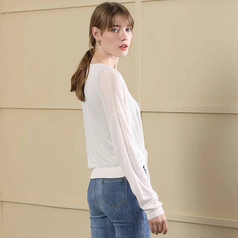 Oversize Knitting sweater women autumn new stylish long sleeve air-conditioning shirt Outside sunscreen cardigan women 18060