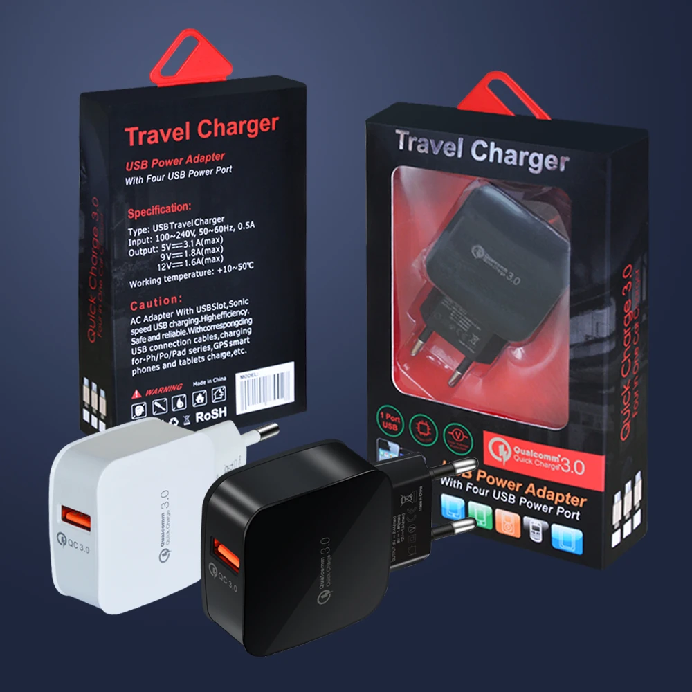 A. s USB зарядное устройство Quick Charge 3,0 быстрое зарядное устройство QC3.0 USB адаптер зарядное устройство для мобильного телефона зарядное устройство s+ 1 м Micro USB кабель