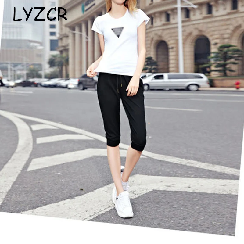 Summer Casual Cotton Conference 2022 Capri For Women Loose Fit Harem Pants  With Knee Length Design LY191210 From Dang02, $13.13