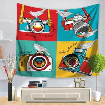 

Home Decorative Wall Hanging Carpet Tapestry Rectangle Bedspread Color Painting Bird Flower Owl Pattern GT1243