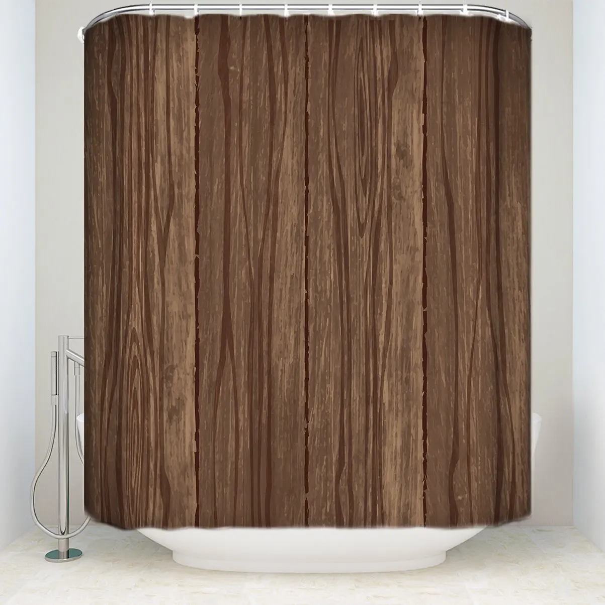 Old Wood Rustic Boards Bathroom Shower Curtain Decor Art Prints