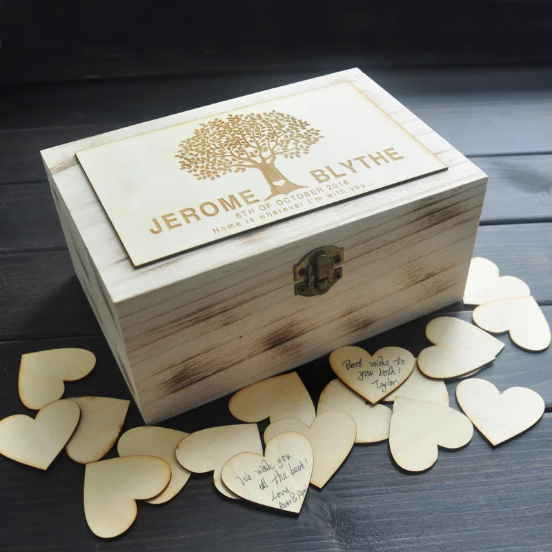 Personalized Wedding guest book, Rustic wedding guestbook, Custom