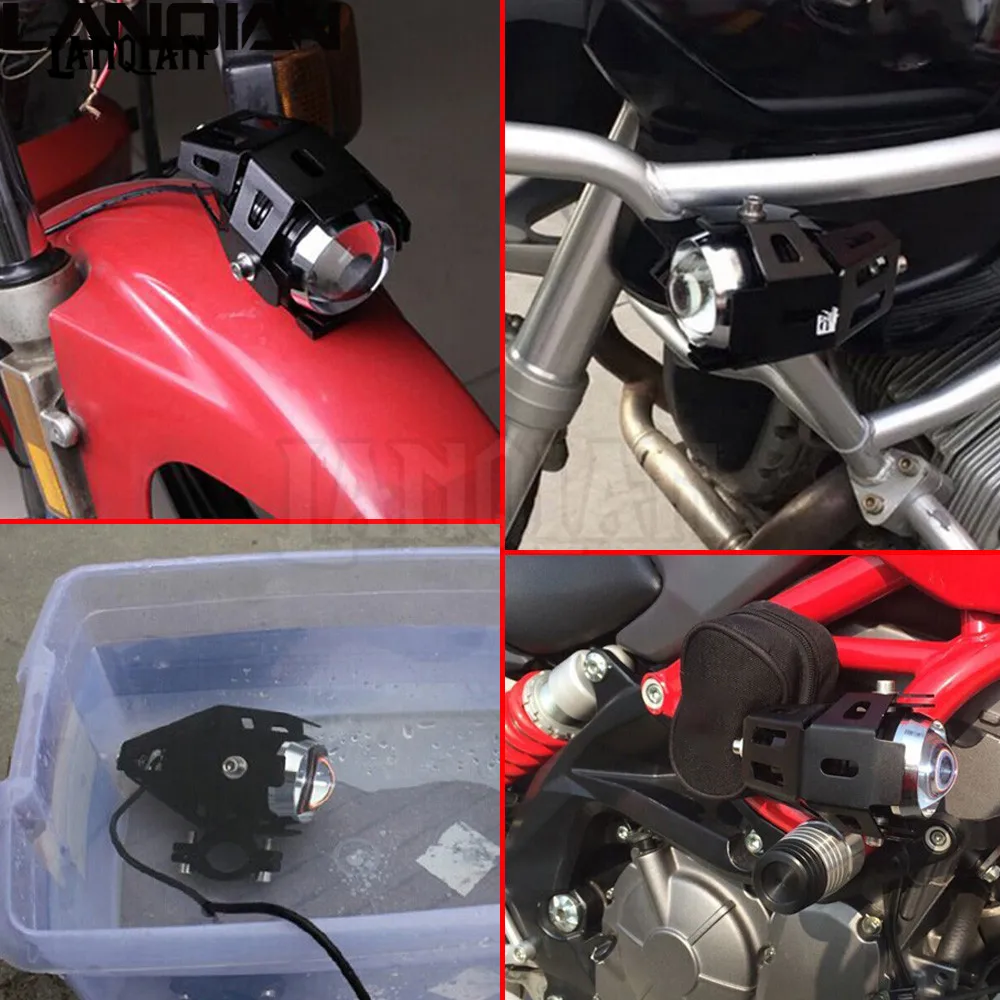 Мотоциклетный металлический светодиодный светильник для вождения, противотуманная фара, противотуманный светильник для Kawasaki GTR 1400 Z250 Z750 Versys 650 Ninja 400, аксессуары