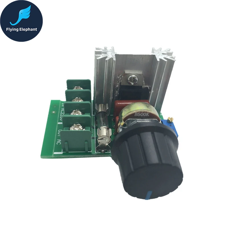 

2000W Voltage Regulator Adjustable Dimming Dimmer 50-220V AC 25A for Lamps Speed Voltage Temperature Control + Fuse