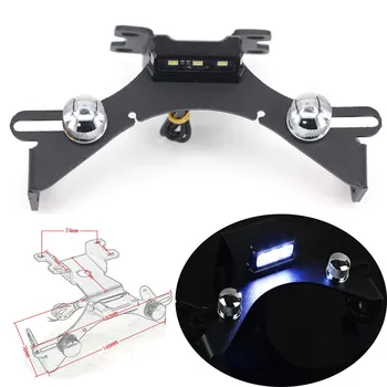 

New For YAMAHA MT07 FZ07 MT 07 2013-2018 Fender Eliminator Registration Plate Bracket Short White LED License Plate Holder Light