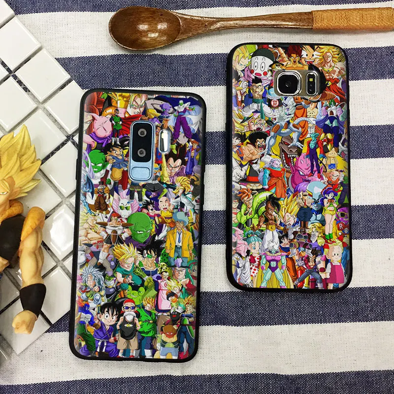 

Dragon ball Z DBZ Super goku character coque Soft Silicone Phone Case Shell Cover For Samsung S7 Edge S8 S9 Plus Note 8 9