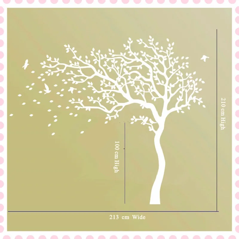 Schone Riesige Weisse Baum Blumen Vinyl Wandtattoos Kindergarten Baum Und Vogel Baby Kinder Schlafzimmer Dekoration Vinyl Aufkleber White Tree Vinyl Stickersvinyl Wall Decals Aliexpress