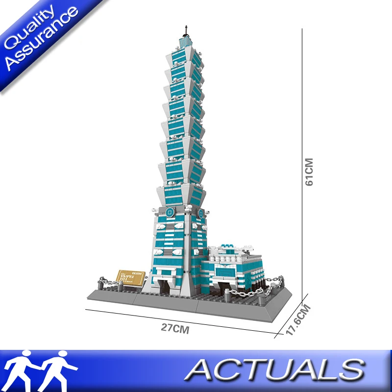 

Wange 8019 The Taipei 101 of Taiwan Building Blocks Compatible with Lego Architecture Famous Landmark Building Educational Toys