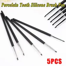5 шт. стоматологические силиконовые ручки-щетки зубной формы зубной инструмент для клея композиционные смолы цементные фарфоровые зубы стоматологические инструменты