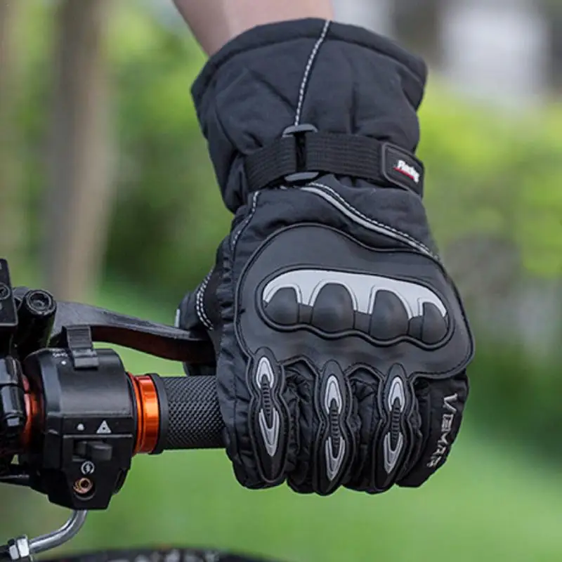 New Men And Women Winter Motorcycle Waterproof Gloves Touch Screen Riding Gloves Electric Car Warm Wind-Proof Gloves