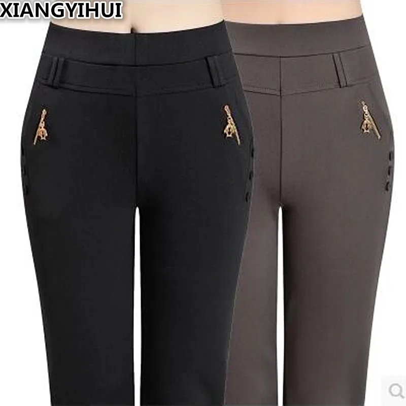 

The elderly female clothing and cotton trousers mother warm season and thicken the elastic waist grandma pants 0380